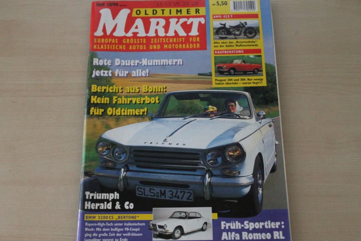 Deckblatt Oldtimer Markt (10/1994)